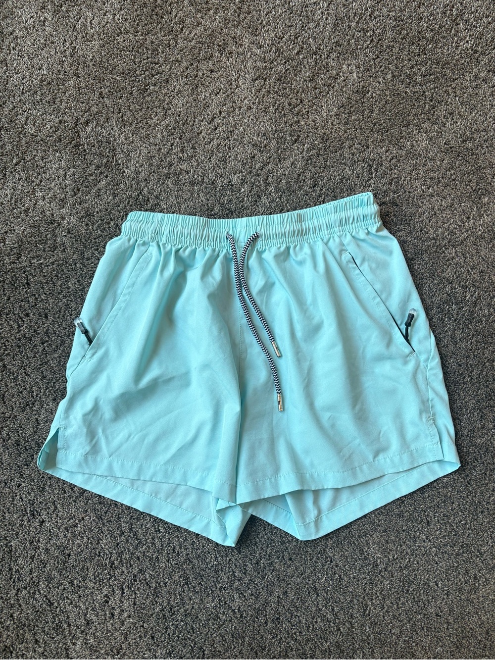 SHEIN Light Aqua Drawstring Active Shorts